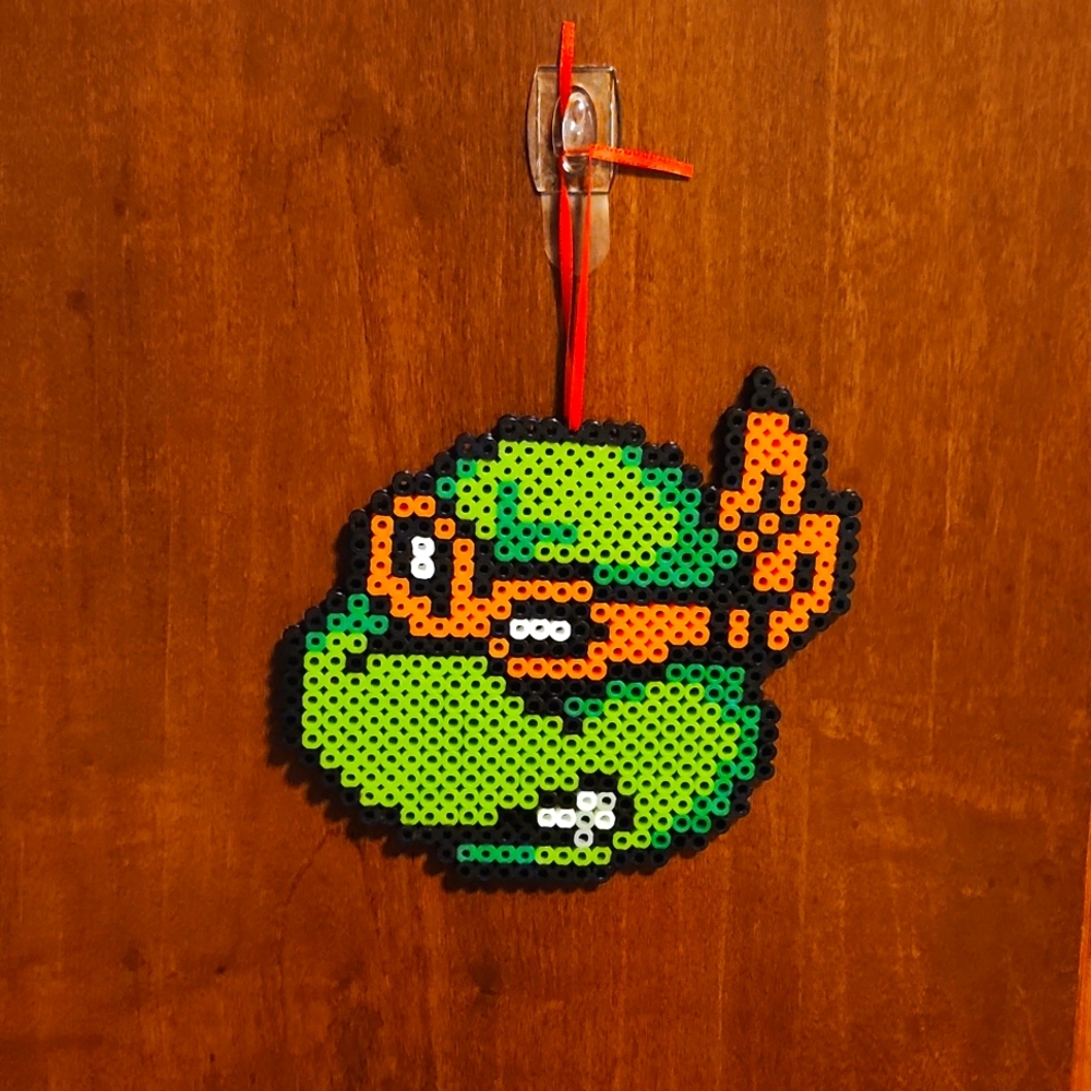 TMNT Michaelangelo Perler Bead Ornament